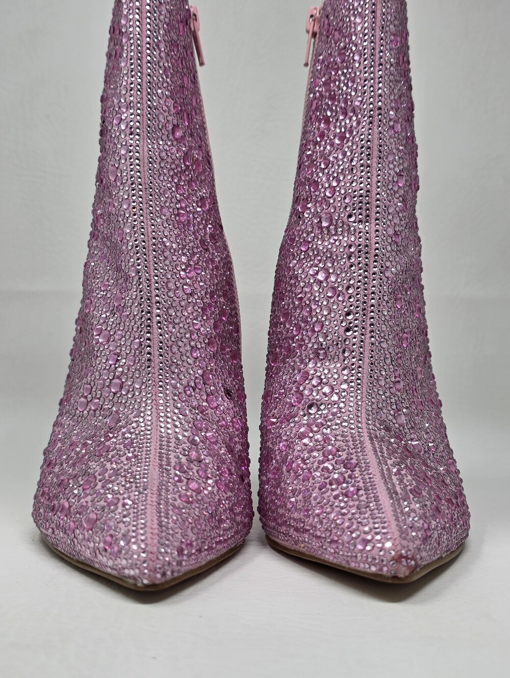 Steve Madden Pink Valora Bootie Rhinestone Sparkle Heels Women's Size 8.5 - Picture 8 of 12